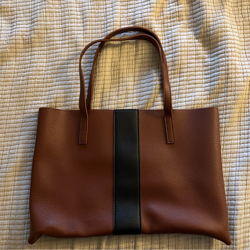 Vince Camuto Brown and Black Tote Bag